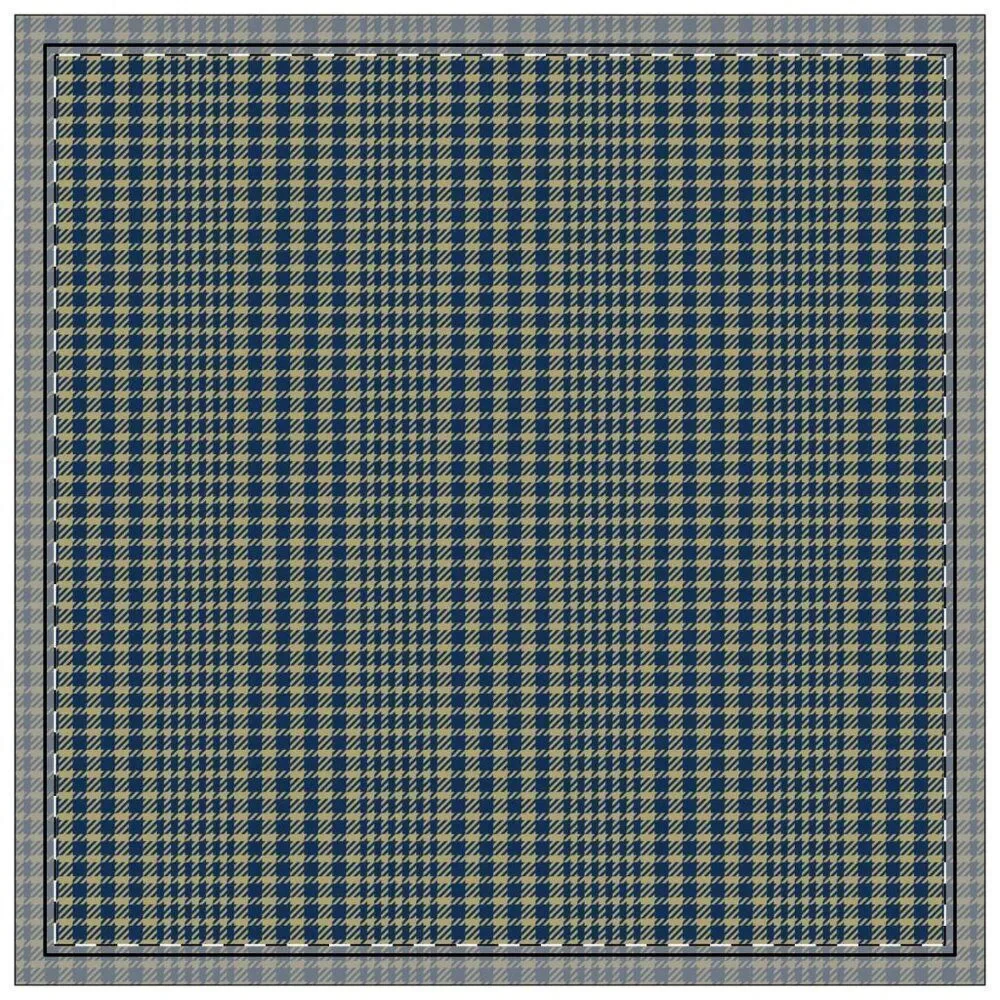 NWT Porter Anna- Navy & Gold  Cotton Napkin 8-set, Tweed